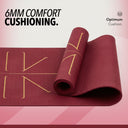 Pro Align 6 mm TPE Yoga Mat with Strap - Maroon