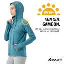 Womens Full Sleeve UV Protection Summer Jacket - Blue