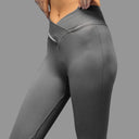 Limitless snatched Ruched back Flare Pants - GREY.