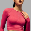 Limitless snatched Long sleeve drop top- Pink