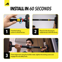 TitanGrip Pull Up Bar- Black Red