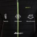 Mens Winter Bomber Jacket - Charcoal Black