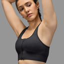 Limitless snatched ribbed sports bra - Black