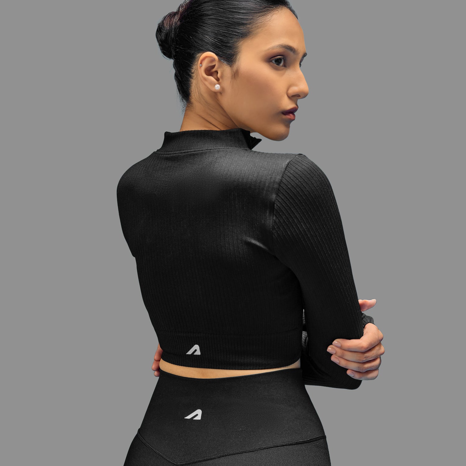 Limitless Snatched Cropped Ripped Jacket - BLACK