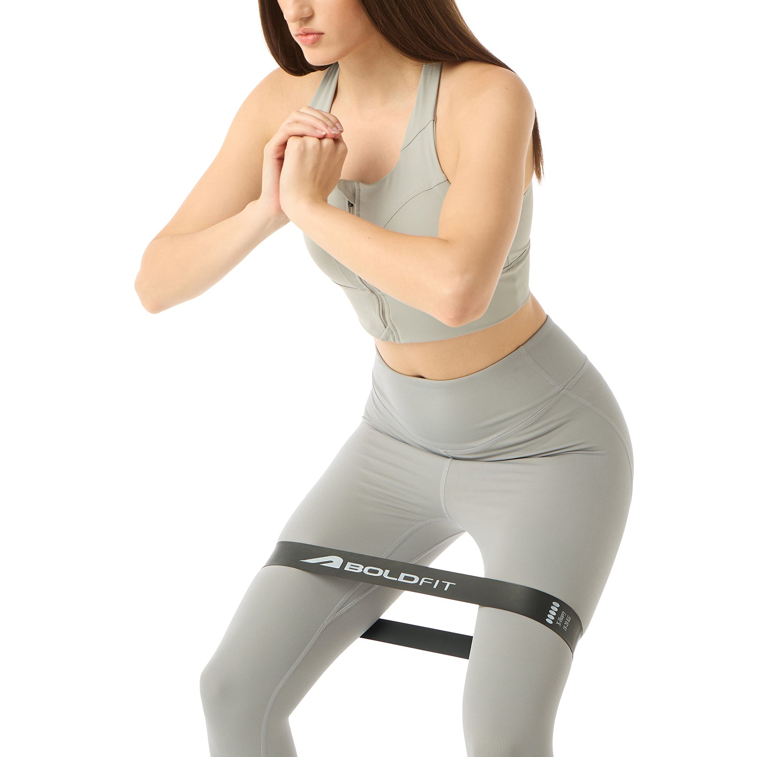 Heavy Resistance Band Black Purple Green Set of 3