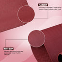 Pro Align 6 mm TPE Yoga Mat with Strap - Maroon