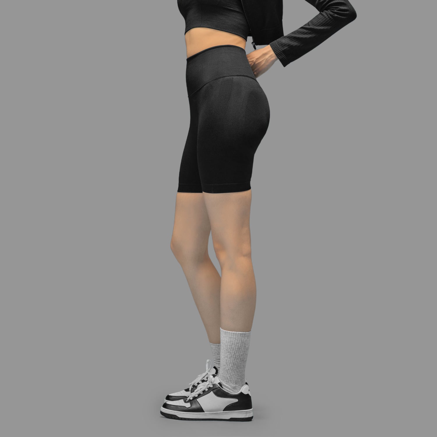 Limitless Snatched high waisted ruched back shorts - Black