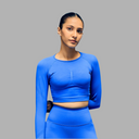 Limitless snatched Long sleeve drop top- Royal blue