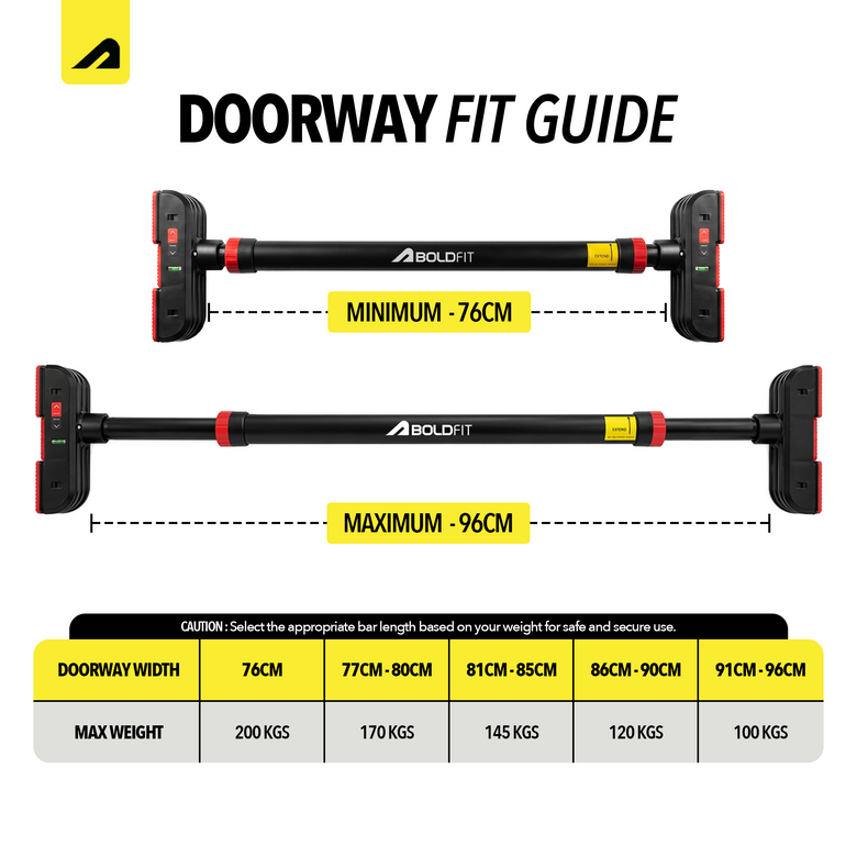 TitanGrip Pull Up Bar- Black Red