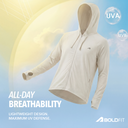 Mens Full Sleeve UV Protection Summer Jacket - Grey