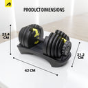 Adjustable Dumbells - Yellow Black