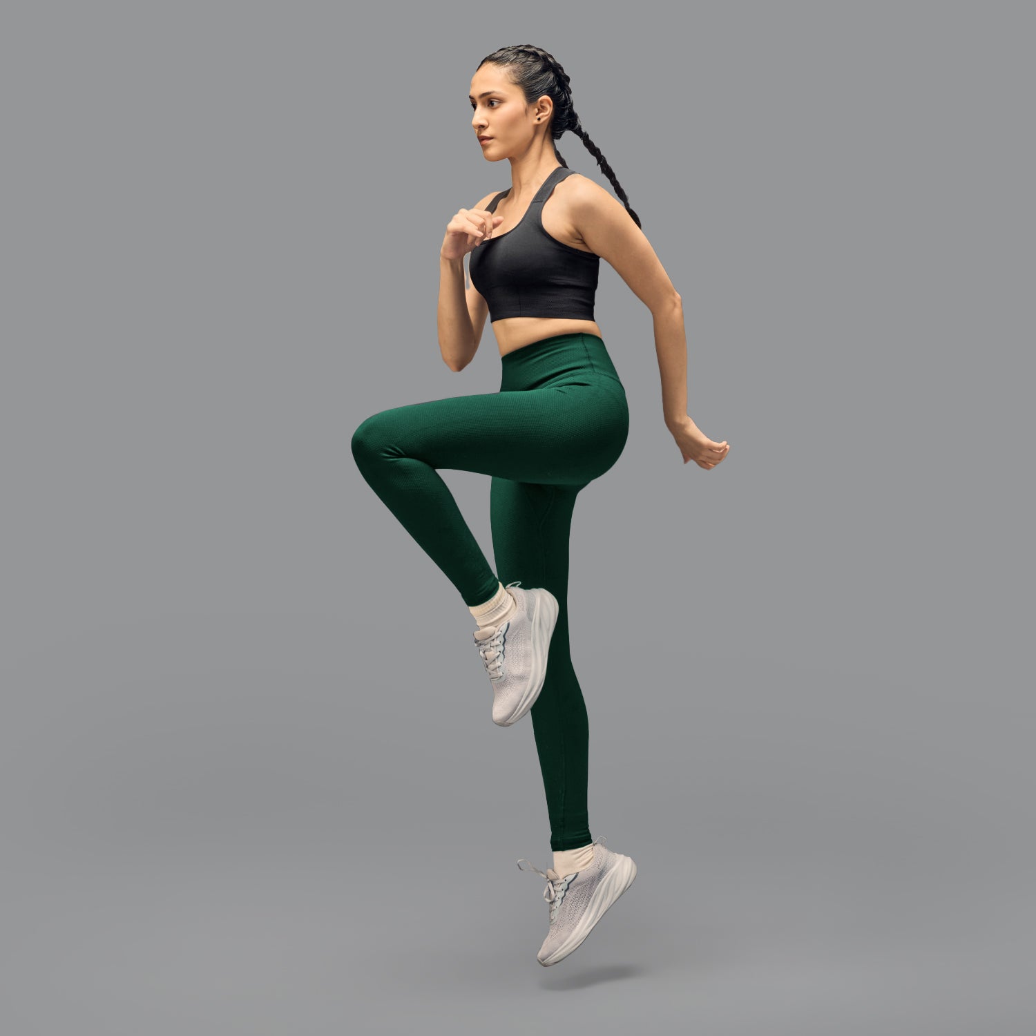 Limitless snatched high waisted diamond legging - Green