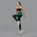 Limitless snatched high waisted diamond legging - Green