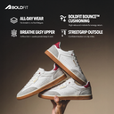 Klunys Men's Sneakers - White & Maroon