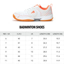 Archer Badminton Shoes - White/Orange