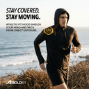 Mens Full Sleeve UV Protection Summer Jacket - Black