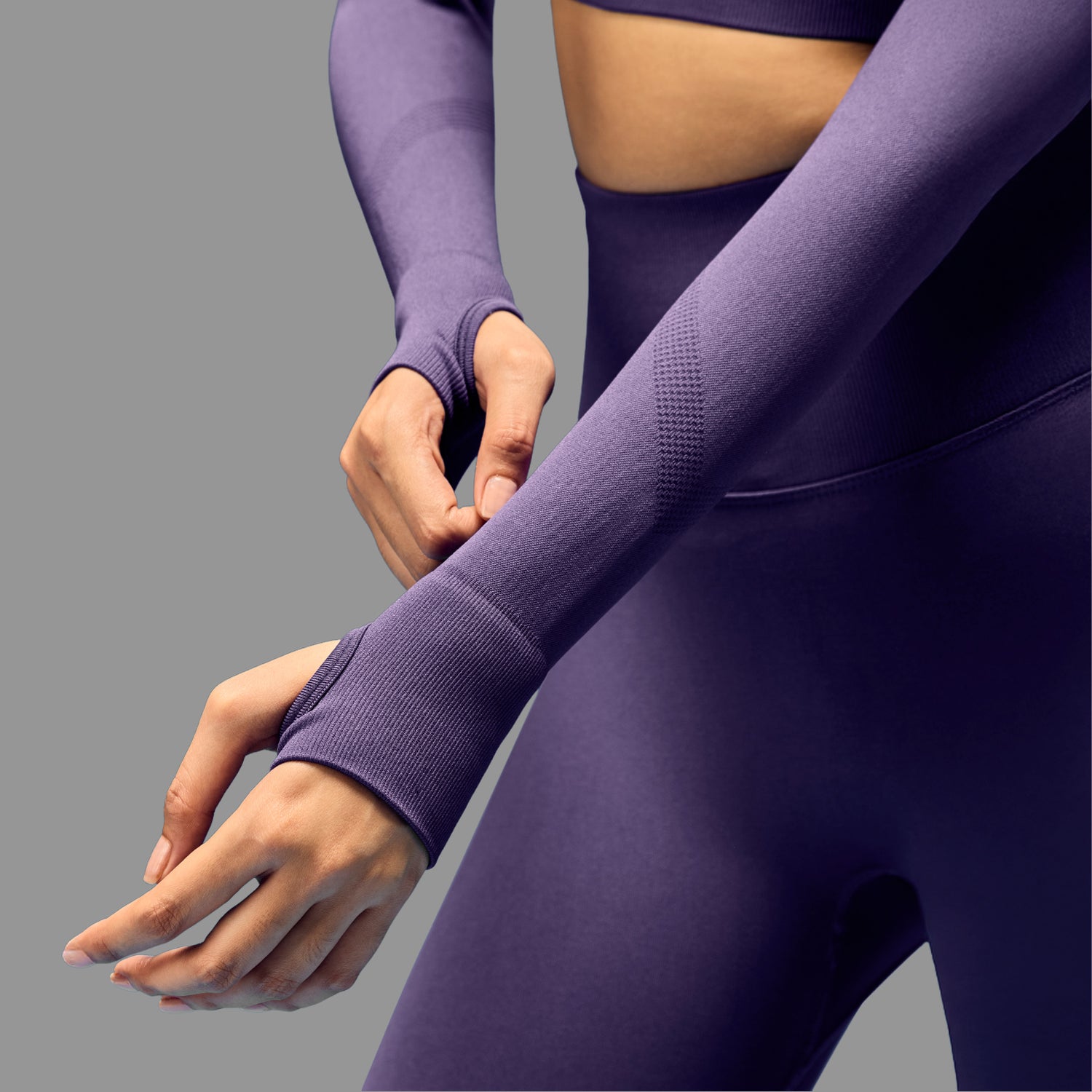 Limitless snatched Long sleeve drop top- Purple