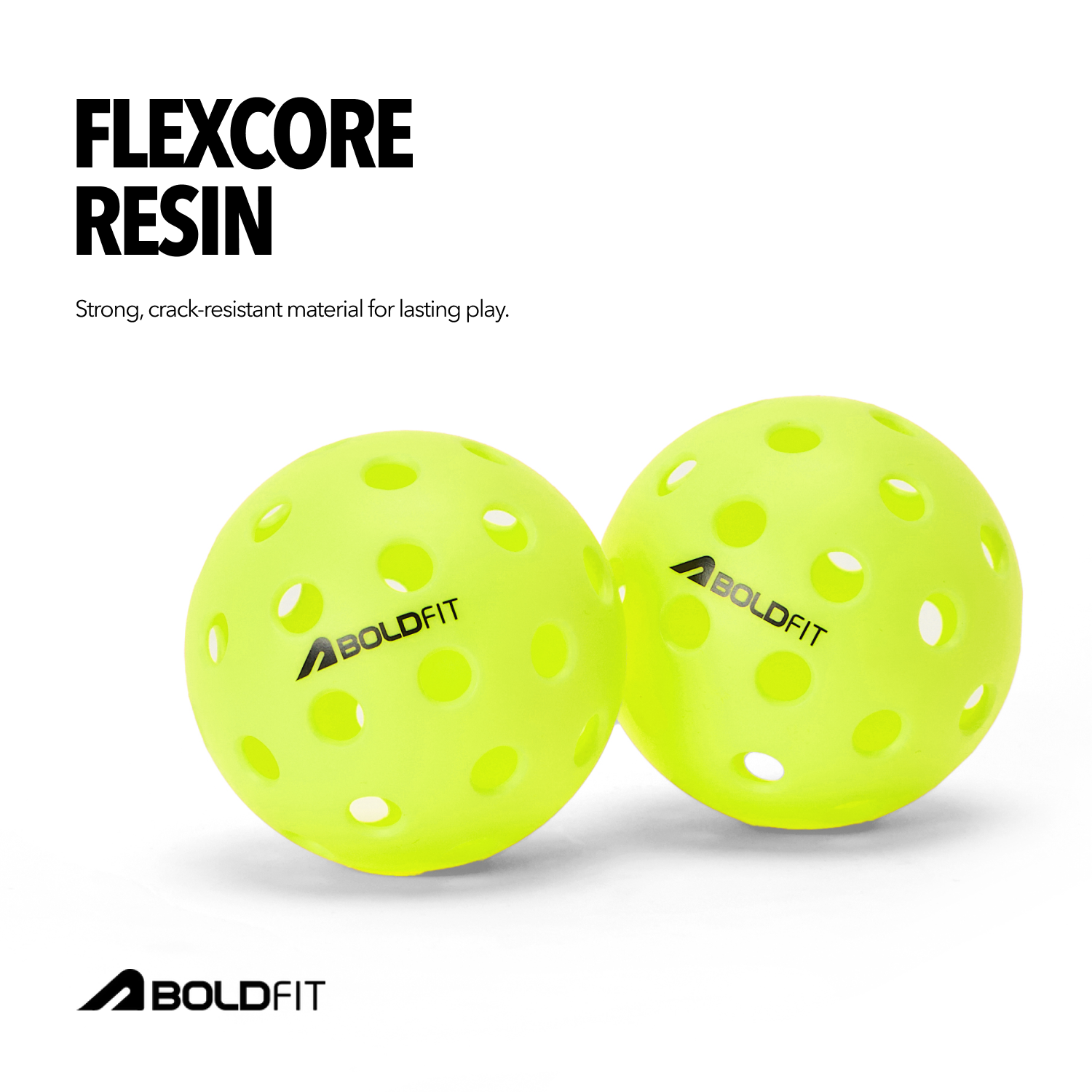Boldfit Premium Outdoor Pickleballs - Green Set