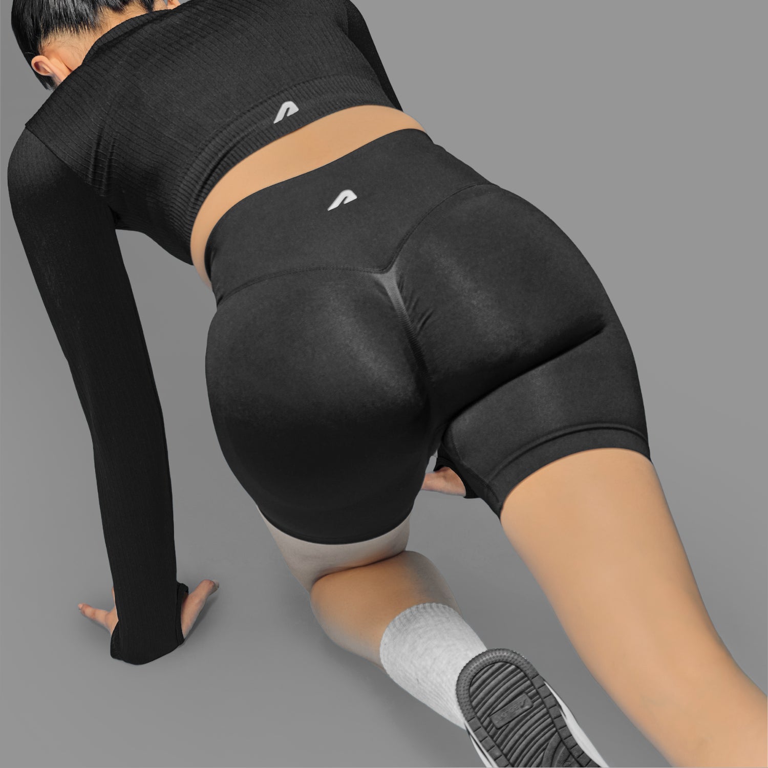 Limitless Snatched high waisted ruched back shorts - Black
