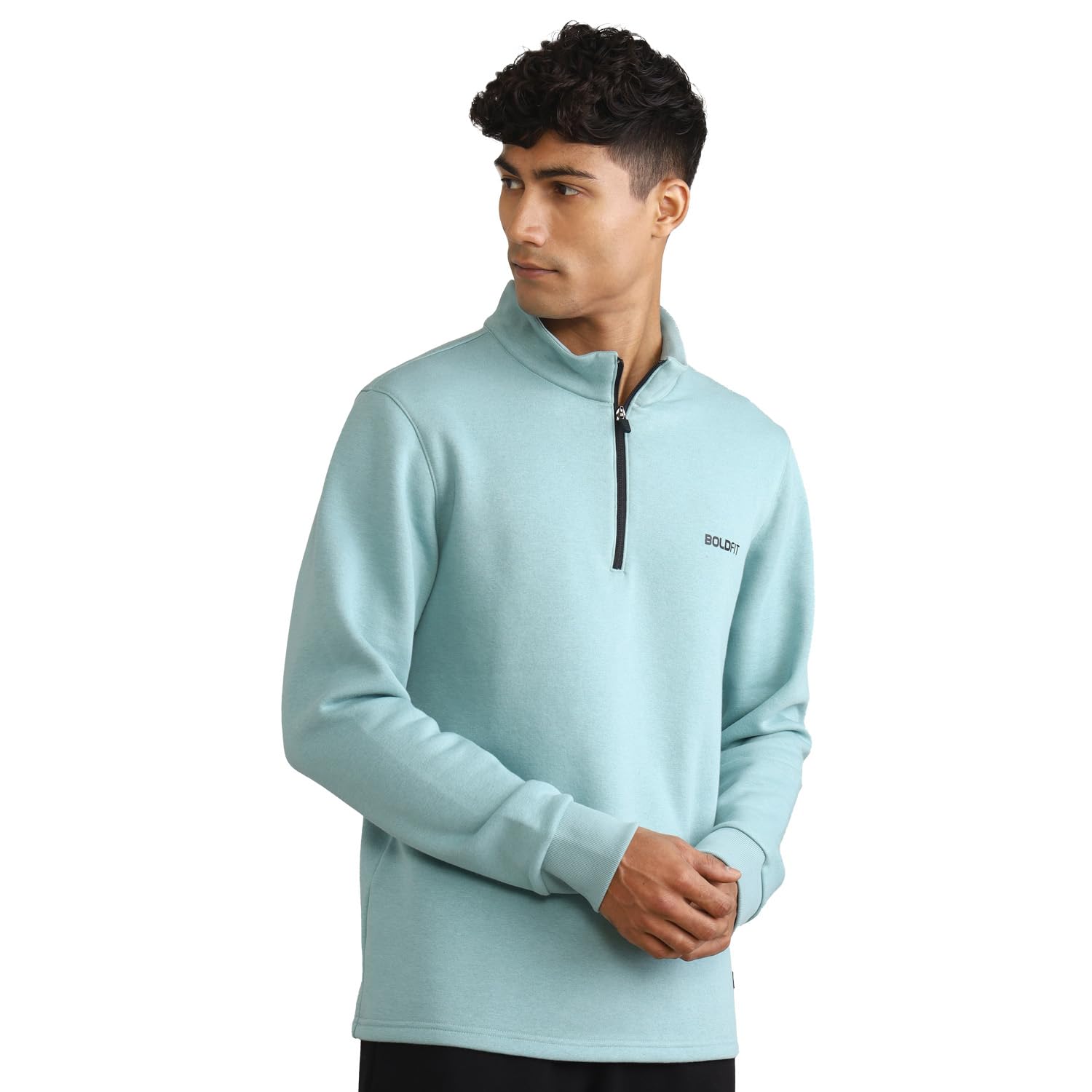 Half-zipper Sweatshirt for Men - Black
