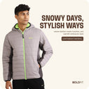 Mens Winter Bomber Jacket - Charcoal Grey