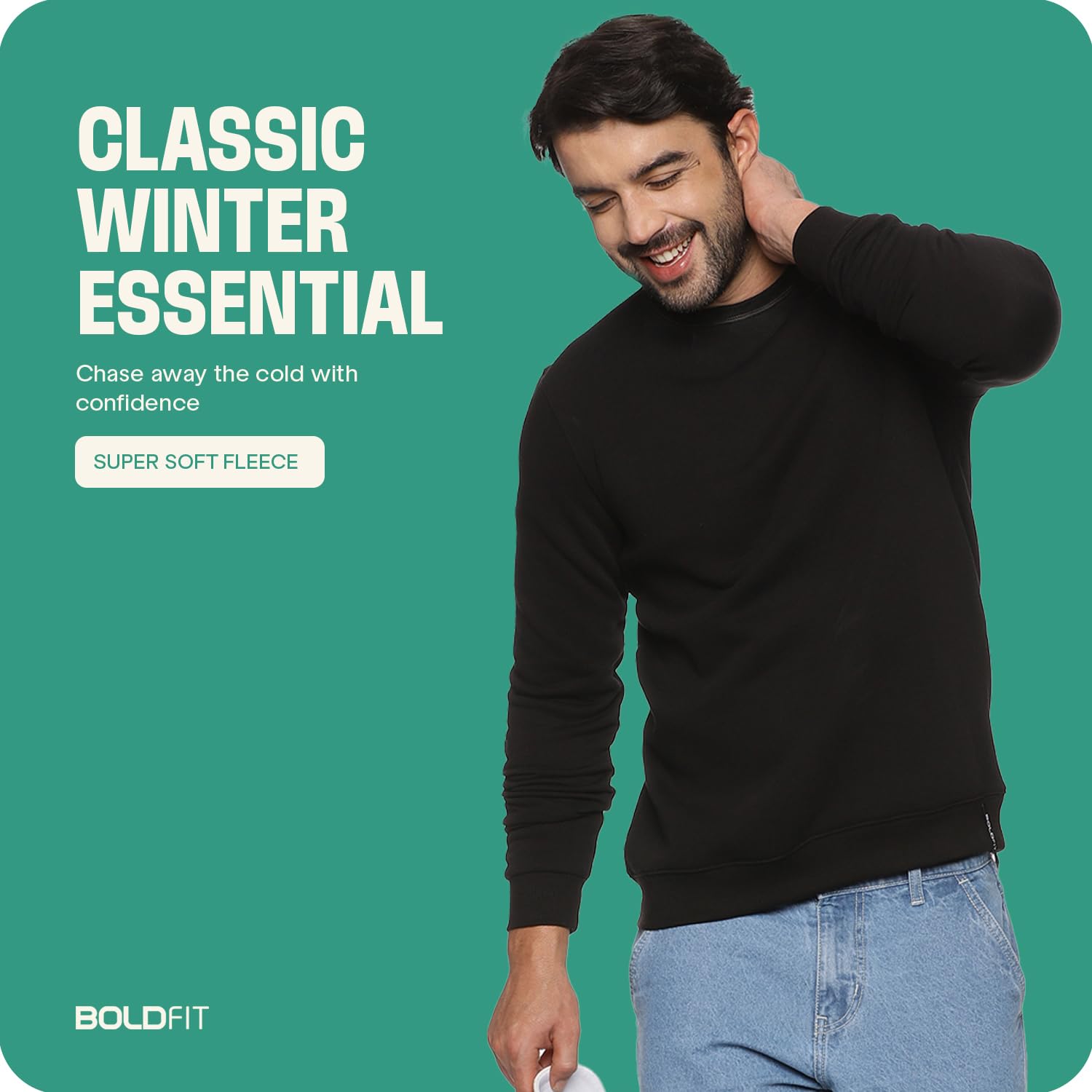 Half-zipper Sweatshirt for Men - Black