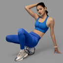 Limitless Snatched ribbed sports bra - Royal blue