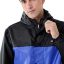 StormBreaker Raincoat Top & Bottom Set - Black Blue