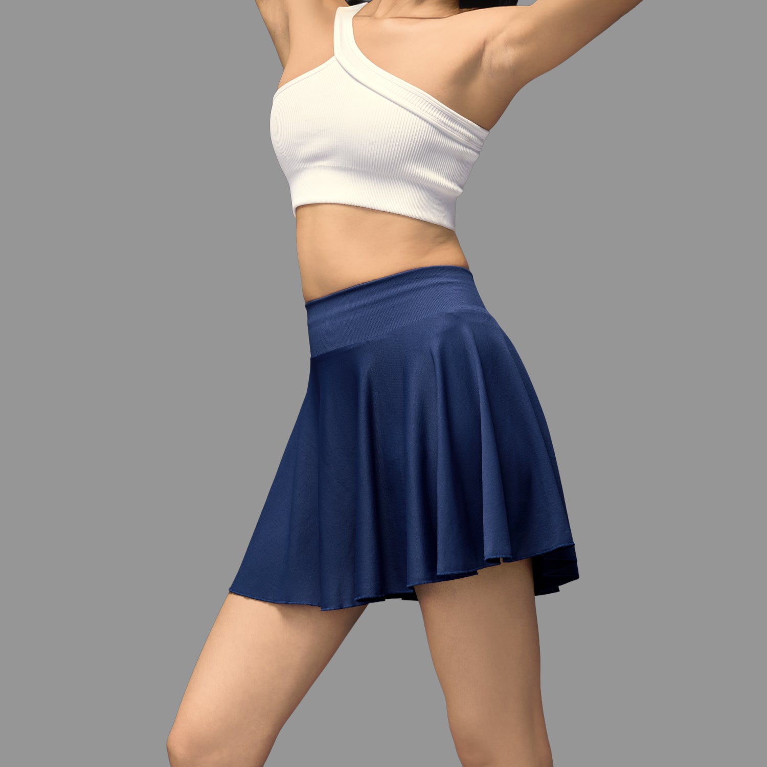 Limitless snatched Flared Skort- Navy Blue