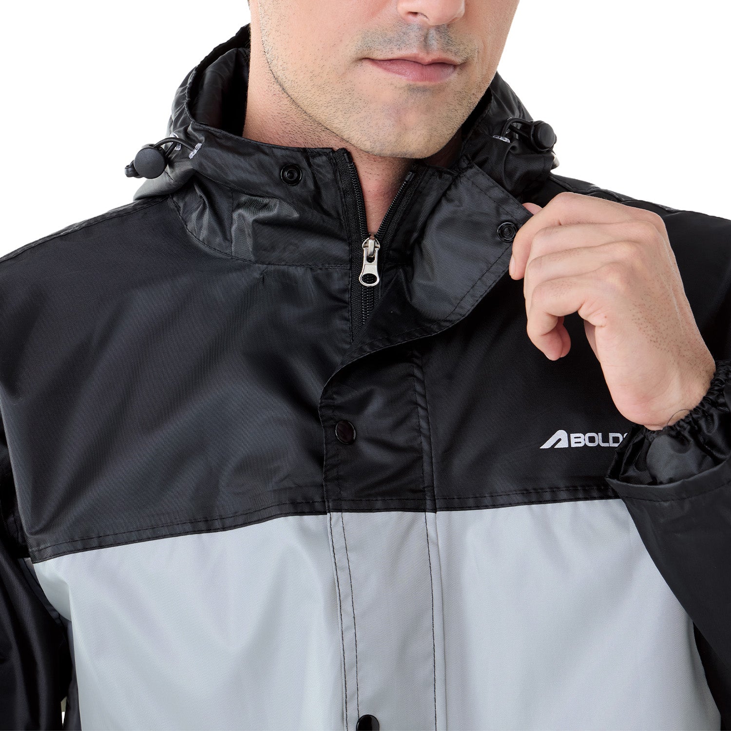StormBreaker Raincoat Top & Bottom Set - Black Grey