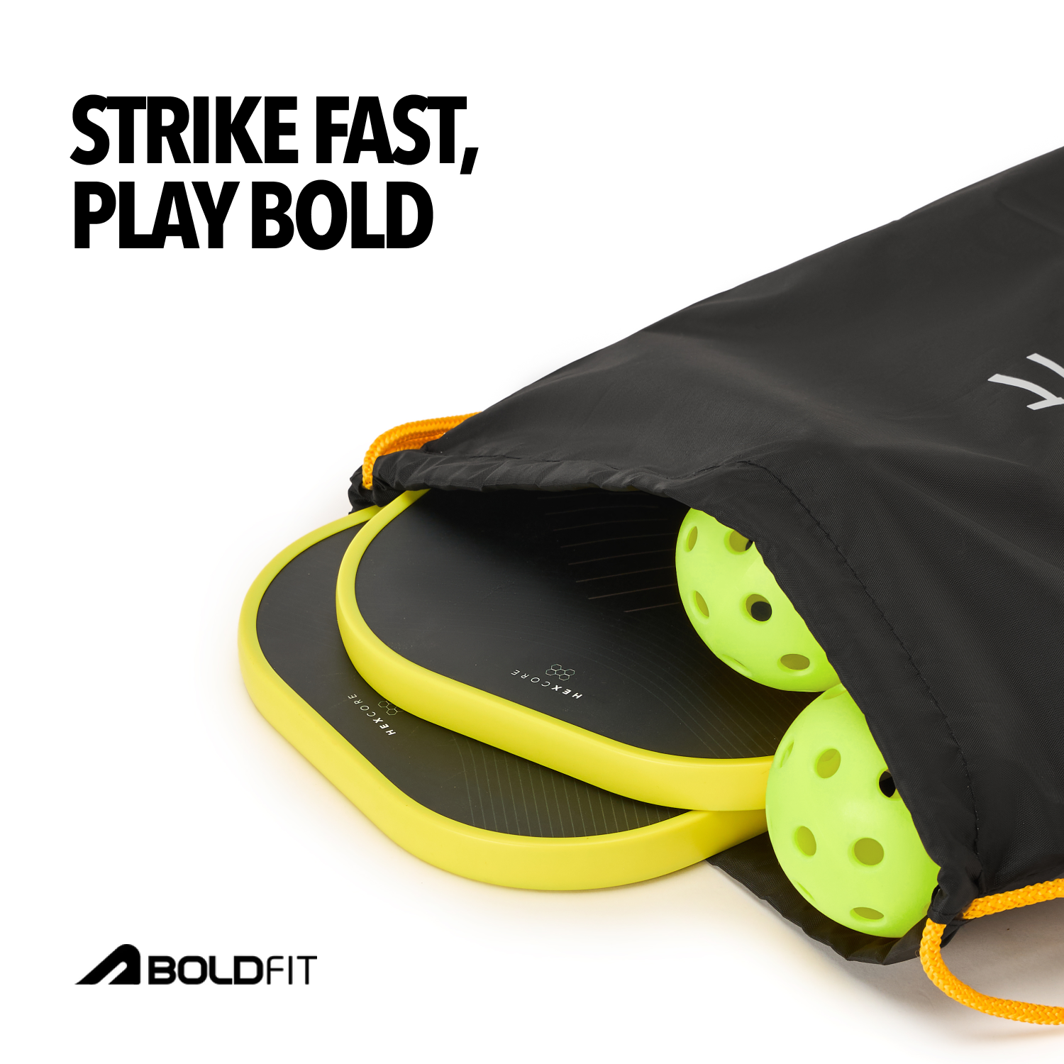 Boldfit Premium Outdoor Pickleballs - Green Set