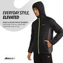 Mens Winter Bomber Jacket - Charcoal Black