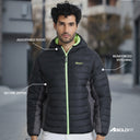 Mens Winter Bomber Jacket - Charcoal Black