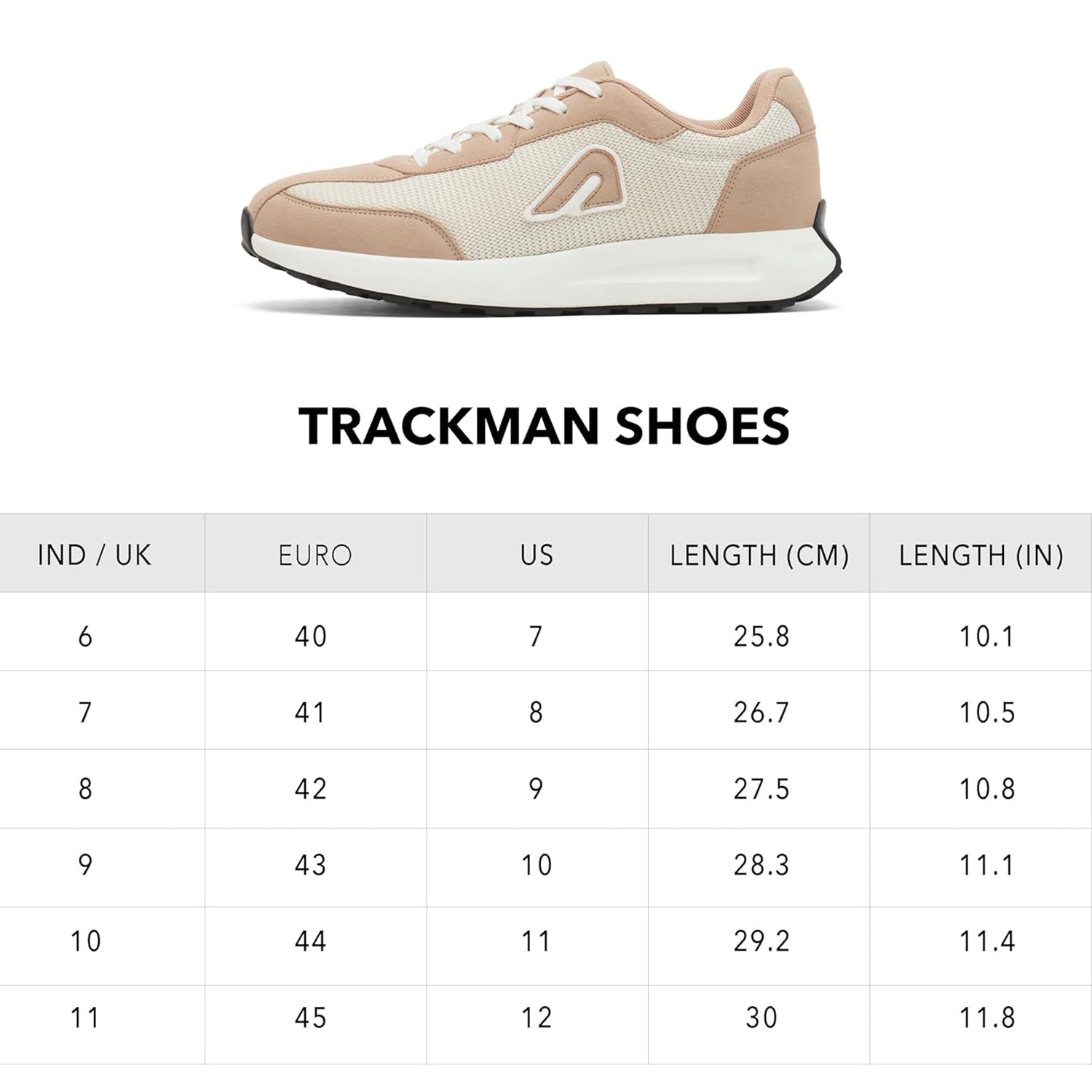 Trackman Mens Jogging Shoes - Beige