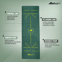 Pro Align 6 mm TPE Yoga Mat with Strap - Green