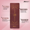 Pro Align 6 mm TPE Yoga Mat with Strap - Maroon
