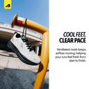 PaceX Men's Shoes- Off White Black