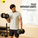 Adjustable Dumbells - Yellow Black