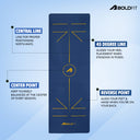 Pro Align 6 mm TPE Yoga Mat with Strap - Blue