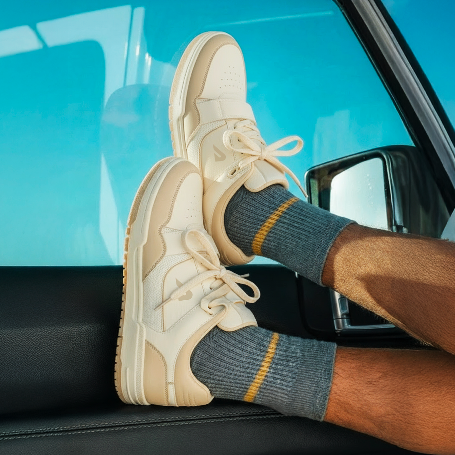 Boldfit Men DripWave Sneaker OFFWHITE/BEIGE