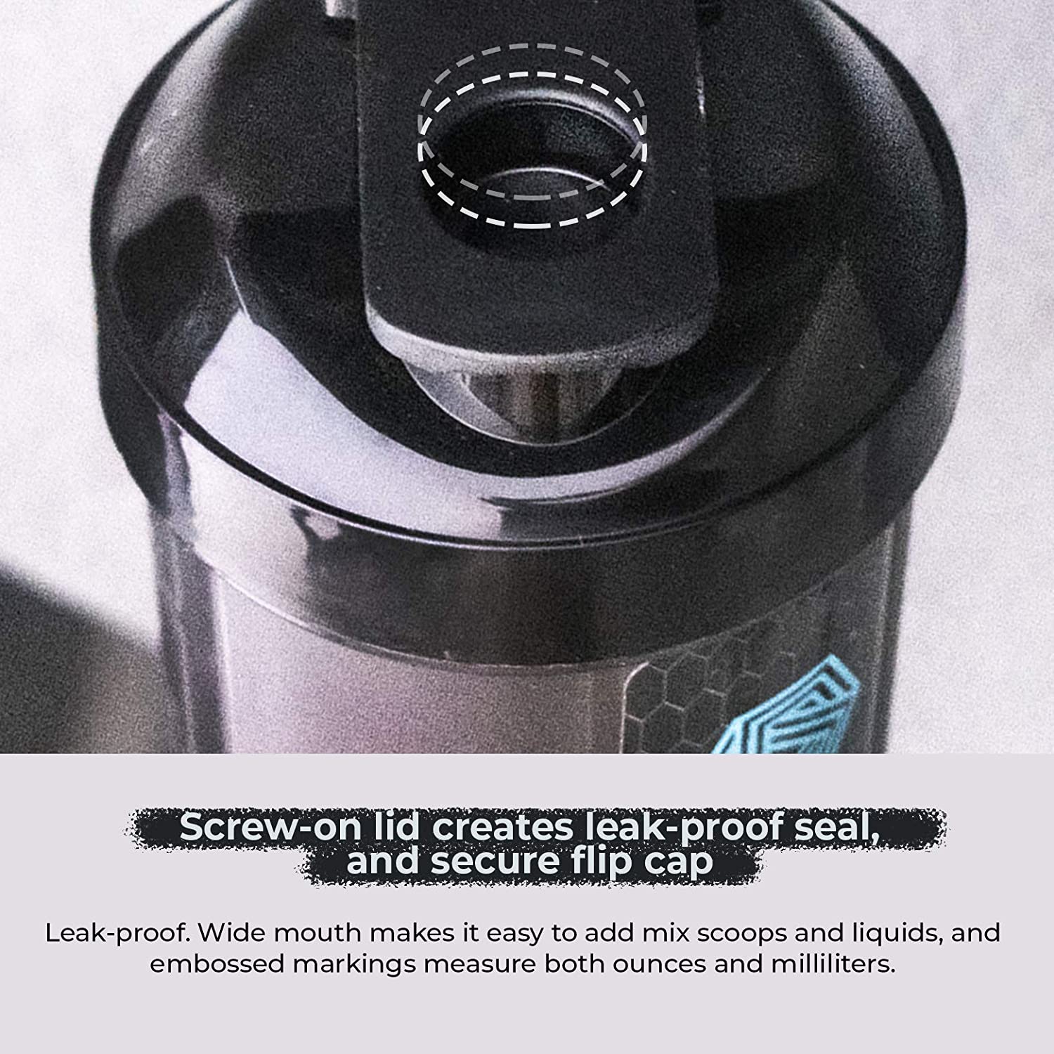Typhoon gym shaker 700ml - Black