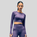 Limitless snatched Long sleeve drop top- Purple
