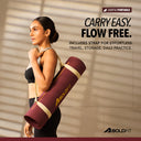 Pro Align 6 mm TPE Yoga Mat with Strap - Maroon