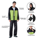 StormBreaker Raincoat Top & Bottom Set - Black Green