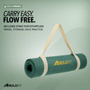 Pro Align 6 mm TPE Yoga Mat with Strap - Green