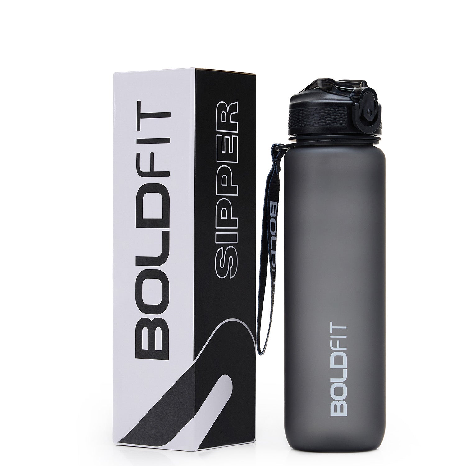 Aqua Motivational Bottle Black - 1L