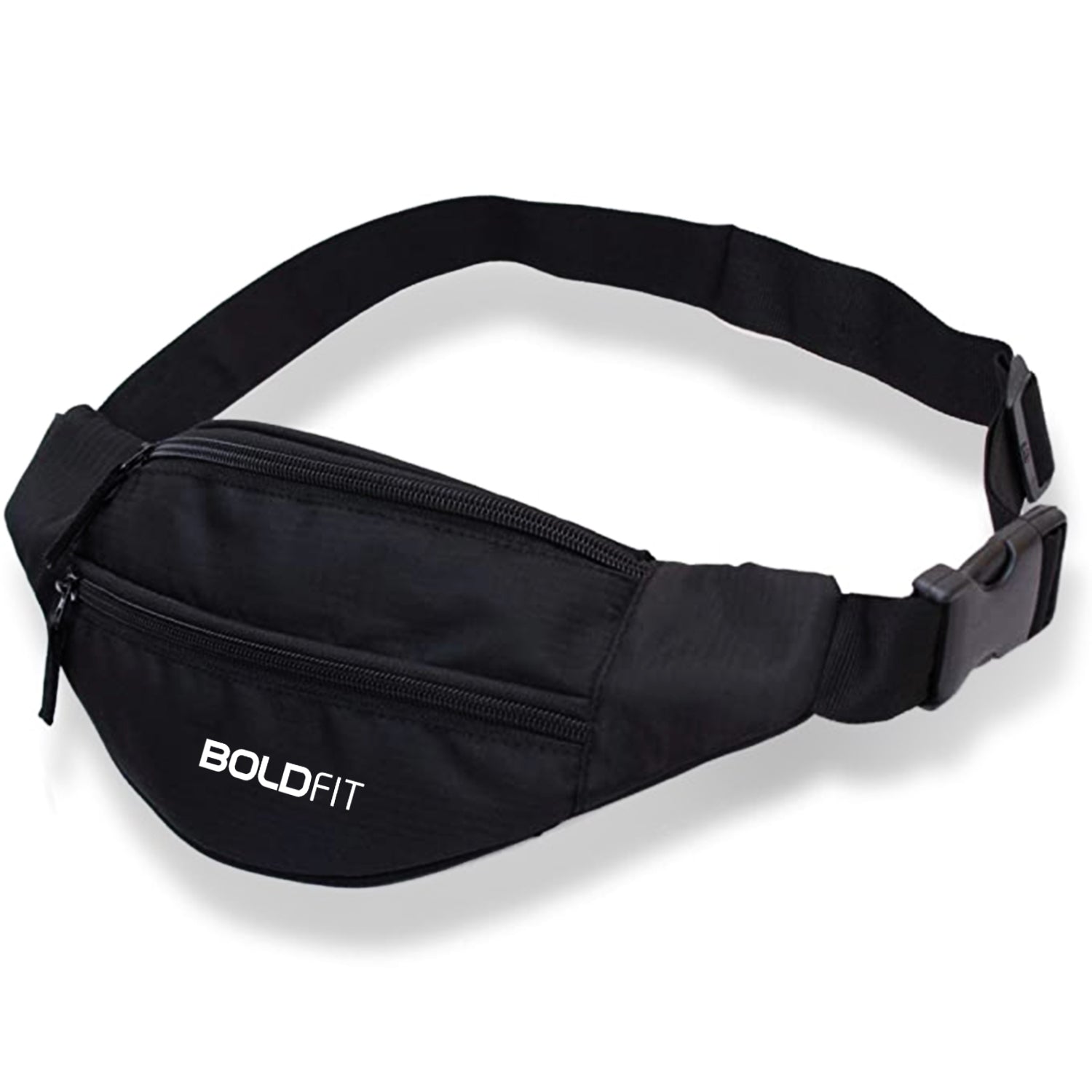 Waist Bag with 3 Pouch- Fanny Pack Black
