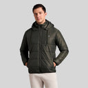 Sherpa Nylon Puffer Jacket -Olive