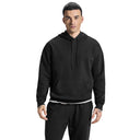 Men Jet Black Kangaroo Pocket Hoodie