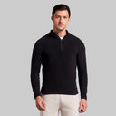 Mens Half Zip Sweatshirt Fleece - Black